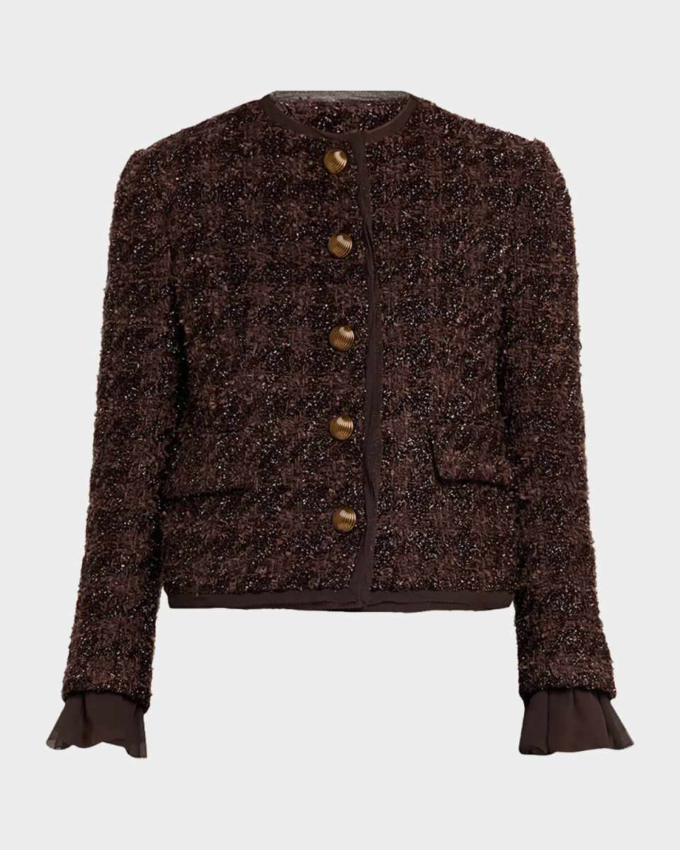 Audrina Metallic Tweed Jacket